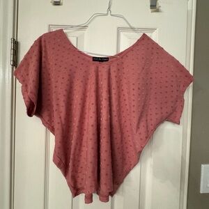 Kim & Cami Dusty Rose Textured Blouse